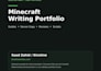 write SEO minecraft articles, guides and blog posts